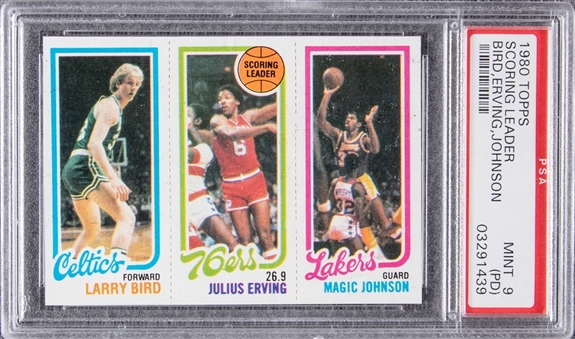 1980/81 Topps Larry Bird/Magic Johnson Rookie Card – PSA MINT 9 (PD)